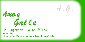 amos galle business card